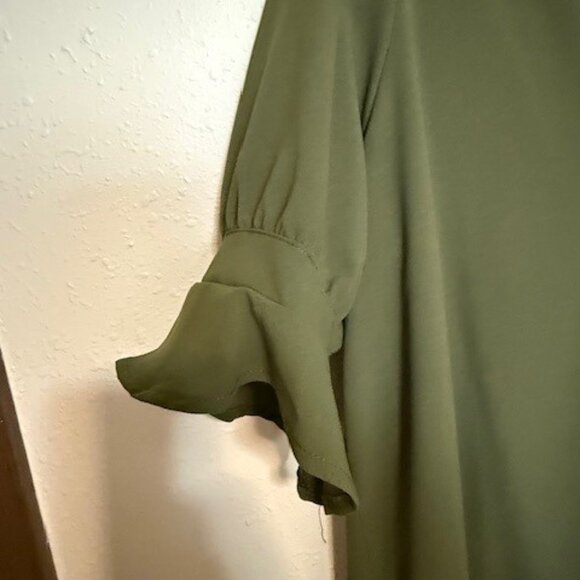Lightweight Shift Dress- Green XL - Picture 2 of 7